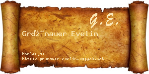 Grünauer Evelin névjegykártya